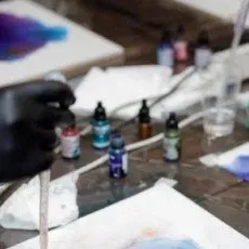 Мастер-класс Картина алкогольными чернилами