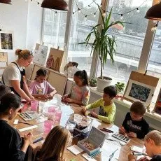 Пробное занятие в арт школе Картина акрилом