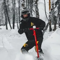 Катание на мотосноуборде