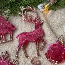 Мастер класс Новогодние изделия из эпоксидной смолы