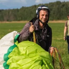 Полет на параплане с обучением. Первый самостоятельный