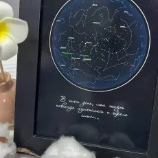 Романтический подарок Карта звёздного неба в Вашу памятную дату