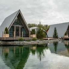 Отдых в эко домиках загородного комплекса The Les