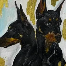 Мастер класс Интерьерная картина с золочением поталью