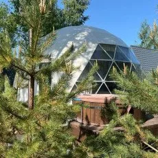 Дом Купол в глэмпинге На краю света