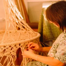 Мастер-класс по плетению подвесного кресла