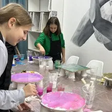 Мастер класс по технике Флюид арт