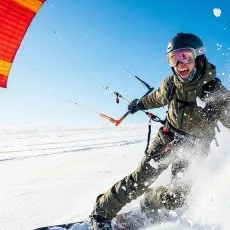 Тренировка по сноукайтингу