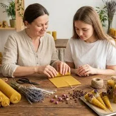 Мастер-класс Медовые свечи