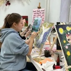 Мастер класс по современной живописи в группе