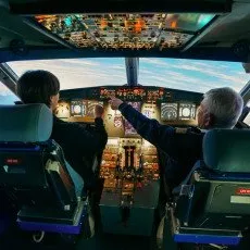 Полет в авиатренажере AIRBUS A320