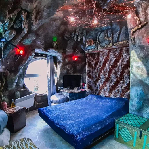 Уникальный номер в гостинице с необычным дизайном в стиле природы, Россия