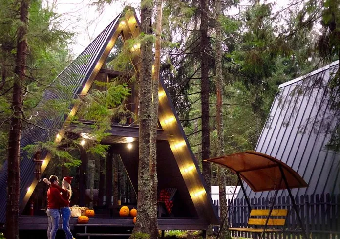 Атмосферные коттеджи A-frame ЁLKI в Новожилово - Фото 1